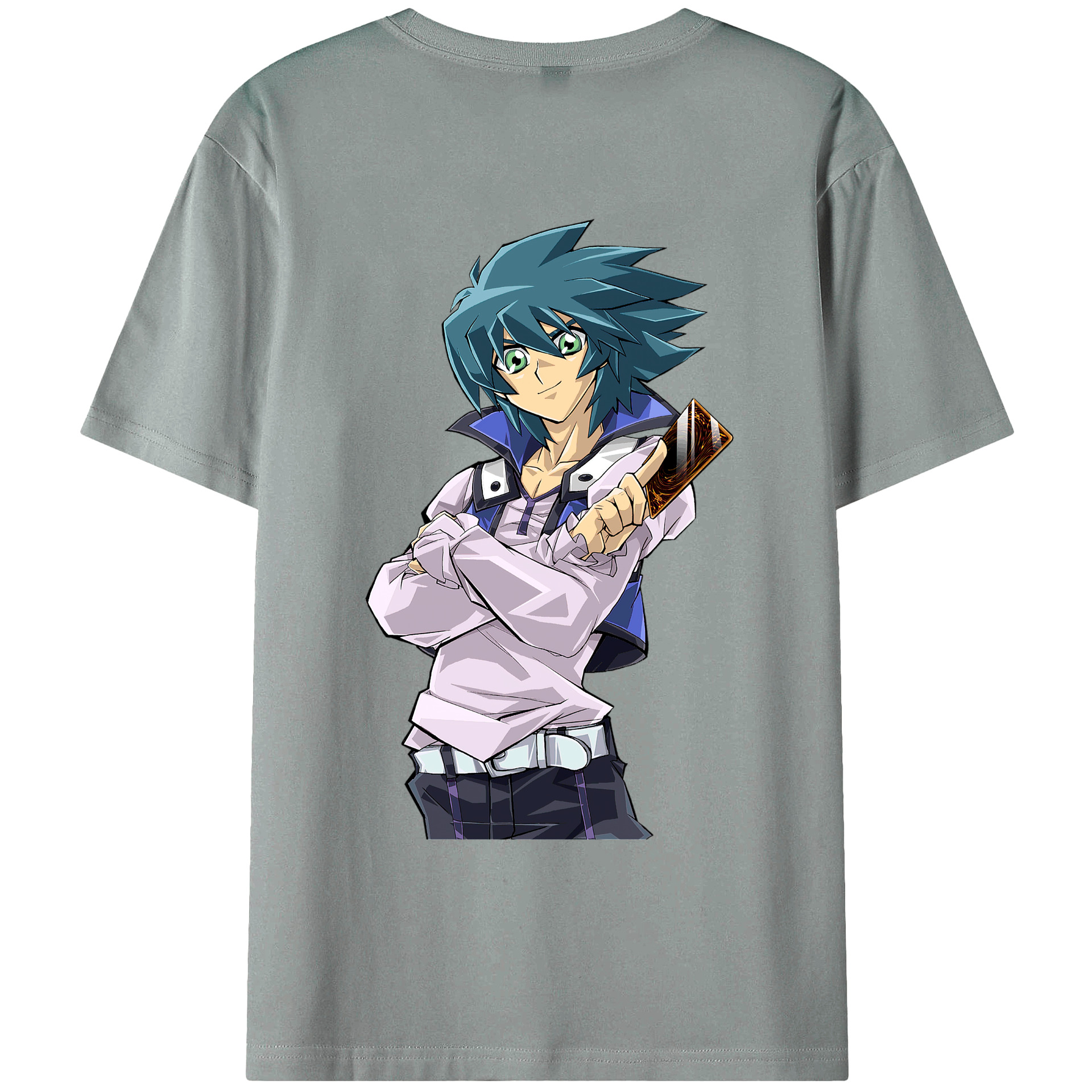 （画像用） 遊☆戯☆王 Yu-Gi-Oh! 綿100％ メンズ半袖Tシャツ（バックプリント） 通気性
